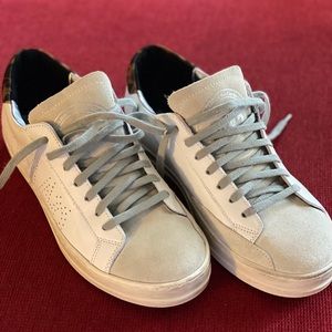 P448 John White/Leopard Sneakers